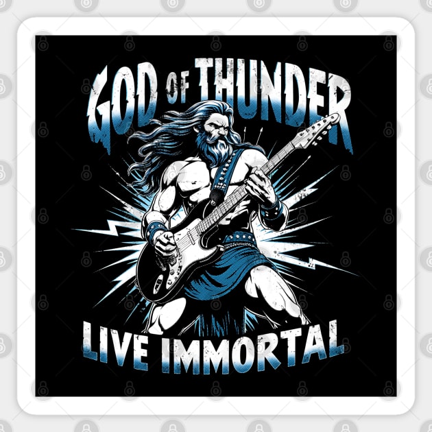 God of Thunder – Live Immortal Sticker by Mara Bun